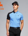 SVG Men's Colorblock Short-sleeved Polo Shirt