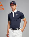 SVG Golf Men's Navy Short Sleeve Polo Shirt