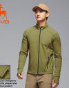 SVG Golf Men's Olive Green Full Zip Long Sleeve Jacket Slim Fit