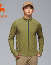 SVG Golf Men's Olive Green Full Zip Long Sleeve Jacket Slim Fit