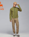 SVG Golf Men's Olive Green Full Zip Long Sleeve Jacket Slim Fit