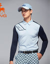 SVG Golf Men's Long Sleeve Golf Polo Shirts Athletic Workout Tops