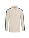 SVG Golf Men's Contrast Color Stitching Long Sleeve Polo Shirt