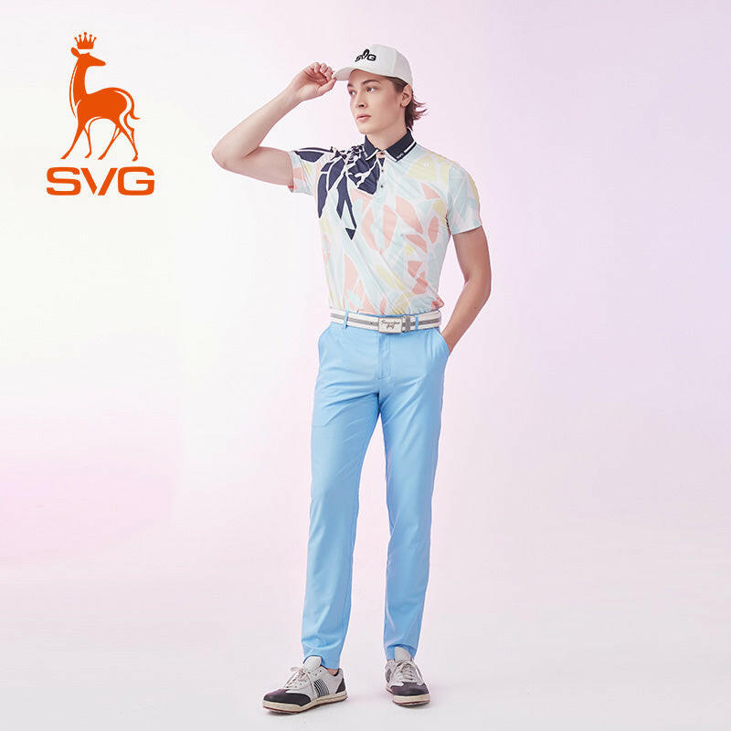 SVG Men's Printed Short-Sleeved Polo Shirt