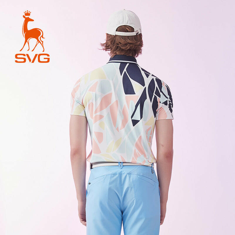 SVG Men's Printed Short-Sleeved Polo Shirt