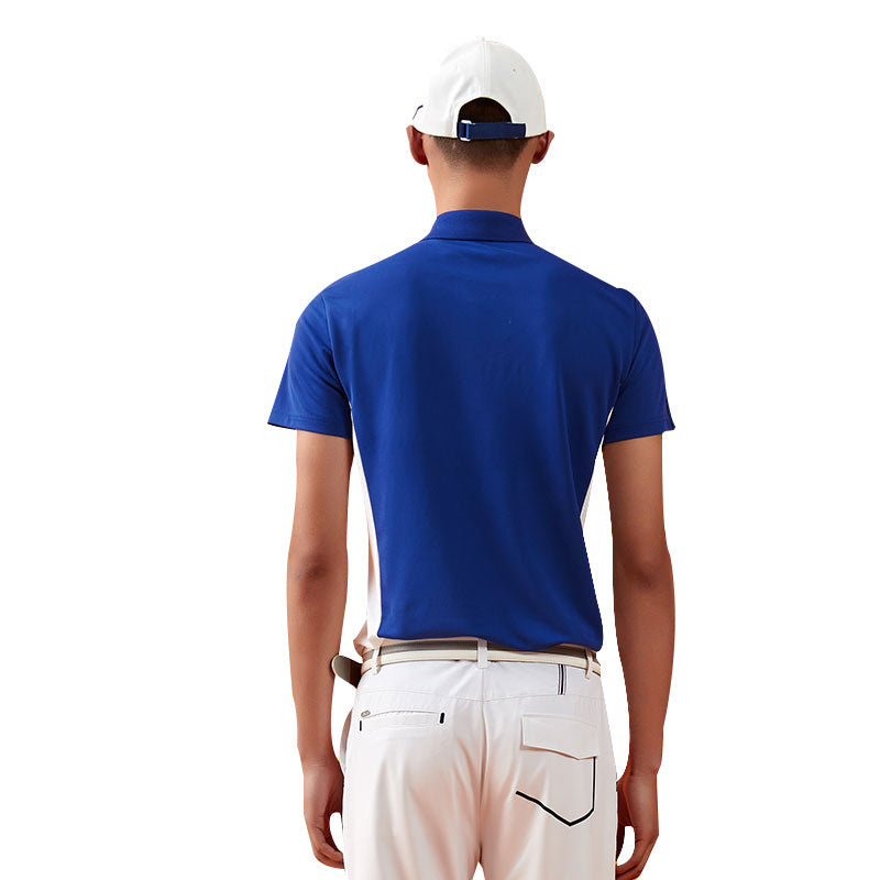 SVG Golf Men's Royal Blue Short-sleeved Lapel Polo Shirt