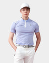 SVG Golf Men's Light Purple Stand Collar T-shirt