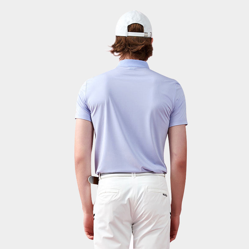 SVG Golf Men's Light Purple Stand Collar T-shirt