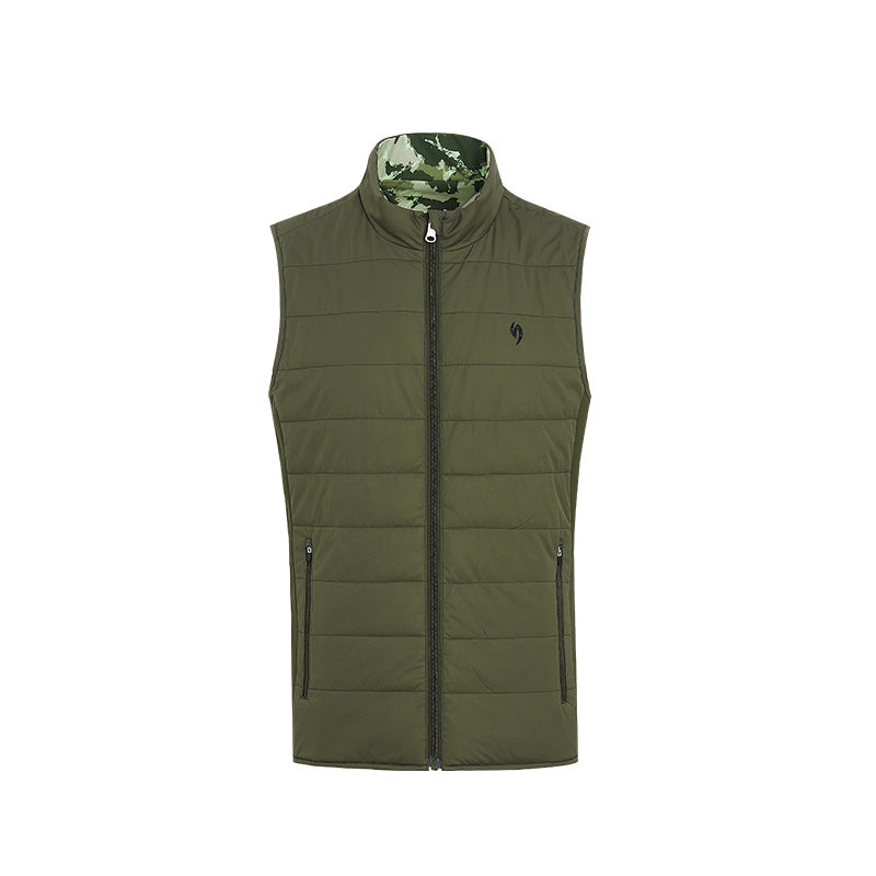 SVG Men's Quilted Cotton Vest Camouflage Print Double-Sided Wear