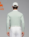 SVG Golf Men's Printed Long Sleeve Lapel Polo Shirt