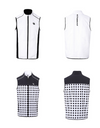 SVG Golf Men's Black and White Plaid Print Vest Double-Sided Wear