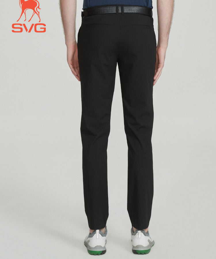 SVG Golf Men's Classic Straight-Fit Black Pants