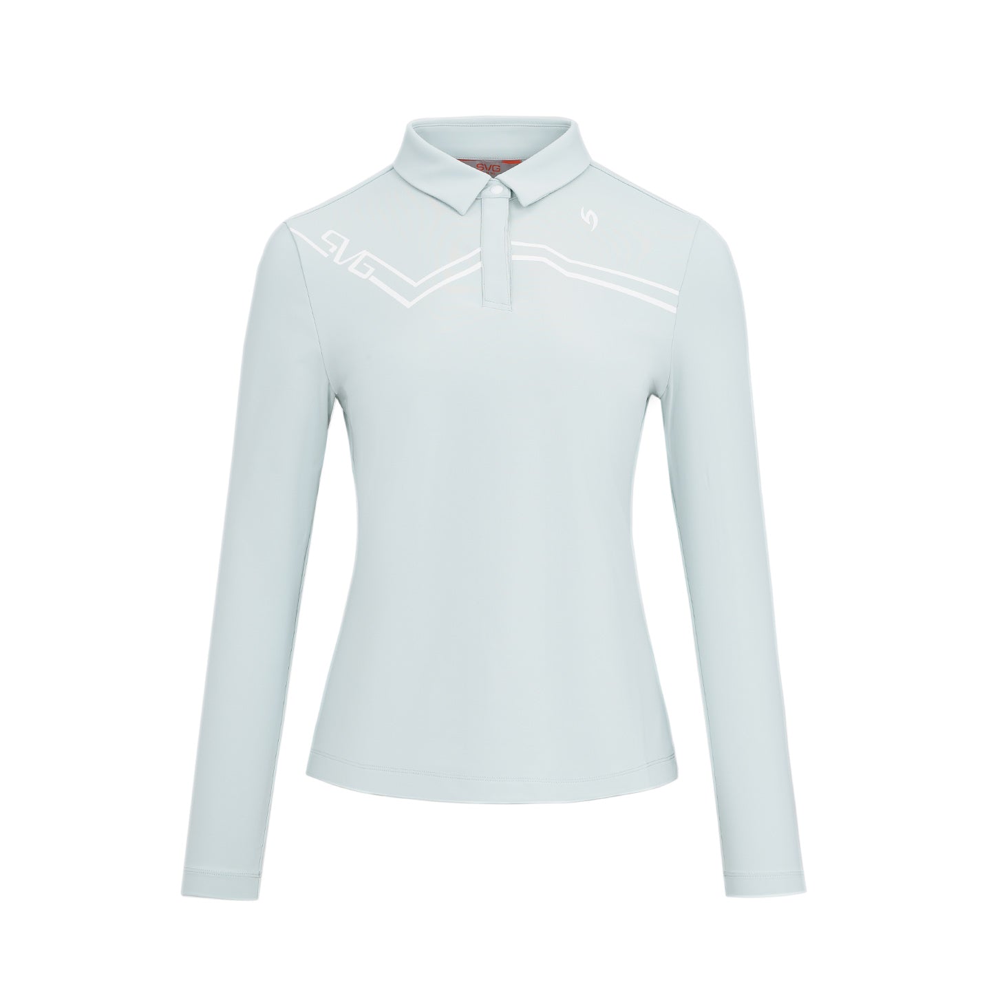 SVG Golf Women's Light Green Mandarin Collar Long Sleeve T-Shirt