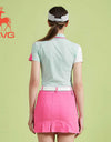 SVG Golf Women's Light Green Stitched Short-sleeved Lapel T-shirt