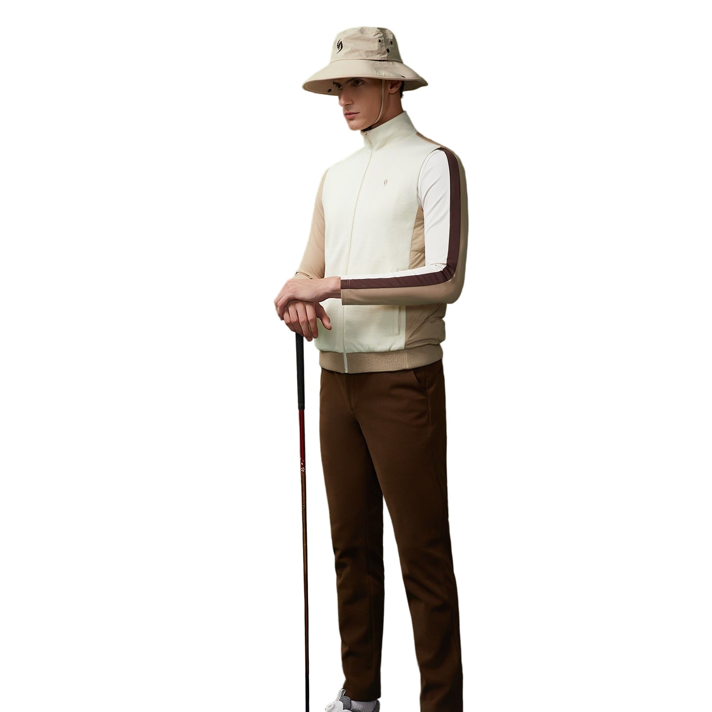 SVG Golf Men's Wool Knit Down Warm White Duck Feather Sports Vest