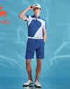 SVG Golf 23 New Spring and summer men's blue stitched printed short-sleeved t-shirt POLO
