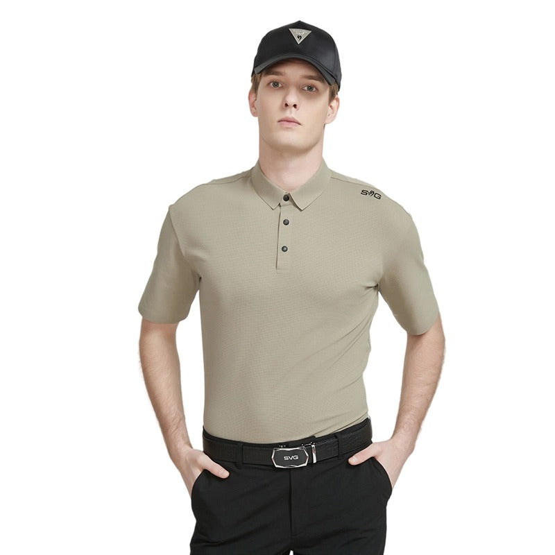 SVG Golf Men's Solid Color Polo Shirt