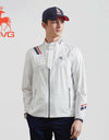 SVG Golf 23 new spring and summer men's white striped printed trench coat jacket