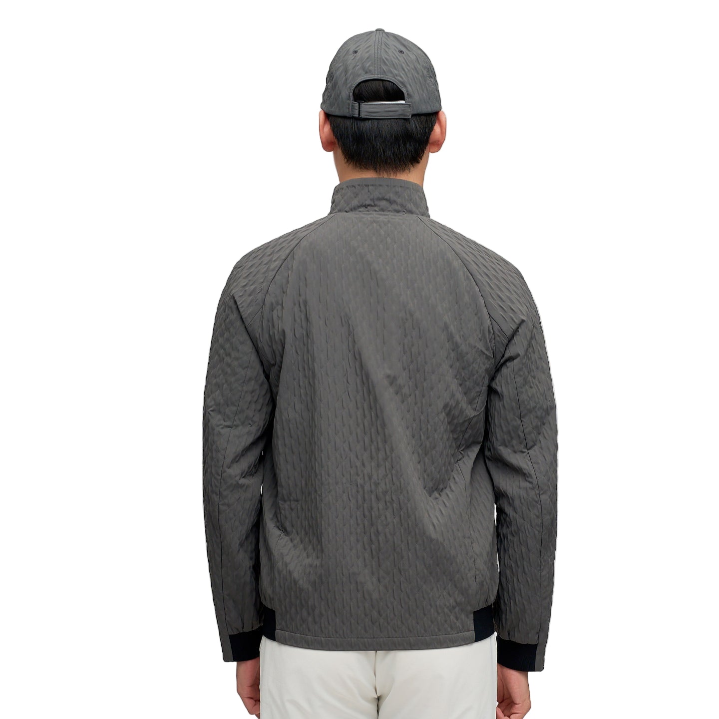SVG Golf Men's Textured Slim Fit Zip-Up Sport Jacket