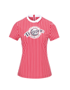 SVG Golf 23 spring and summer new women's red striped printed short-sleeved t-shirt collar shirt