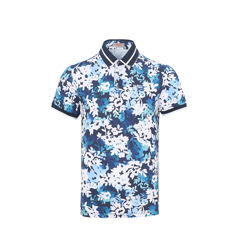 SVG Golf Men's Full Printed Short-Sleeved Polo Shirt