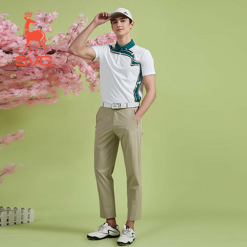 SVG Golf Men's Pure Color Slim Stretch Pants