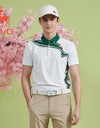 SVG Golf 23 new spring and summer men's white printed short-sleeved T-shirt lapel polo shirt