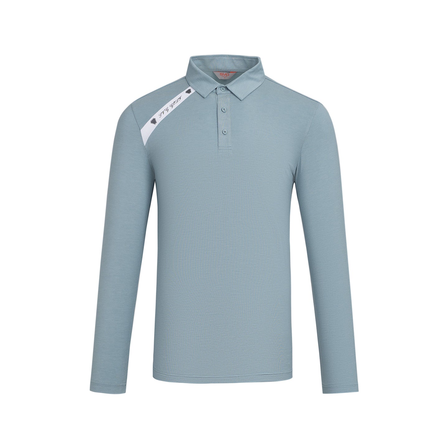 SVG Golf Men's Colorblock Zip Stand Collar Long Sleeve T-Shirt