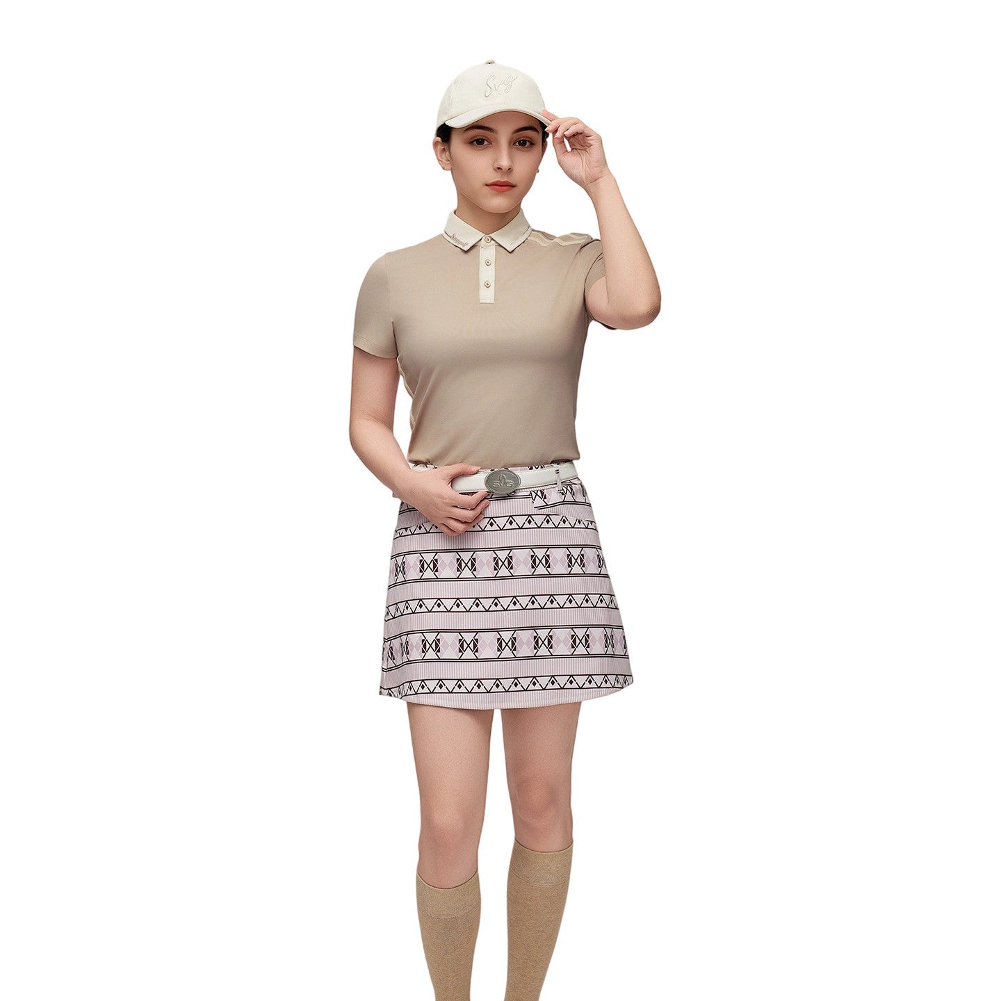 SVG Golf Women's Beige-Brown  Polo T-Shirt
