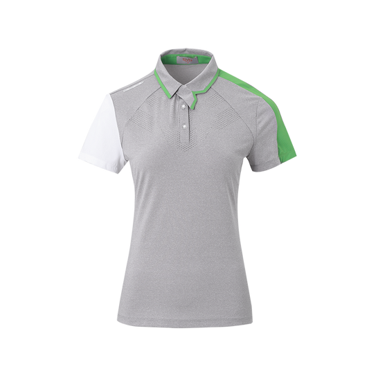 SVG Golf Women's Gray Stitched Short-Sleeved T-Shirt Lapel Polo