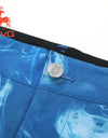 SVG Golf 23 spring and summer men's new style blue printed slim pants elastic waist sports straight pants man
