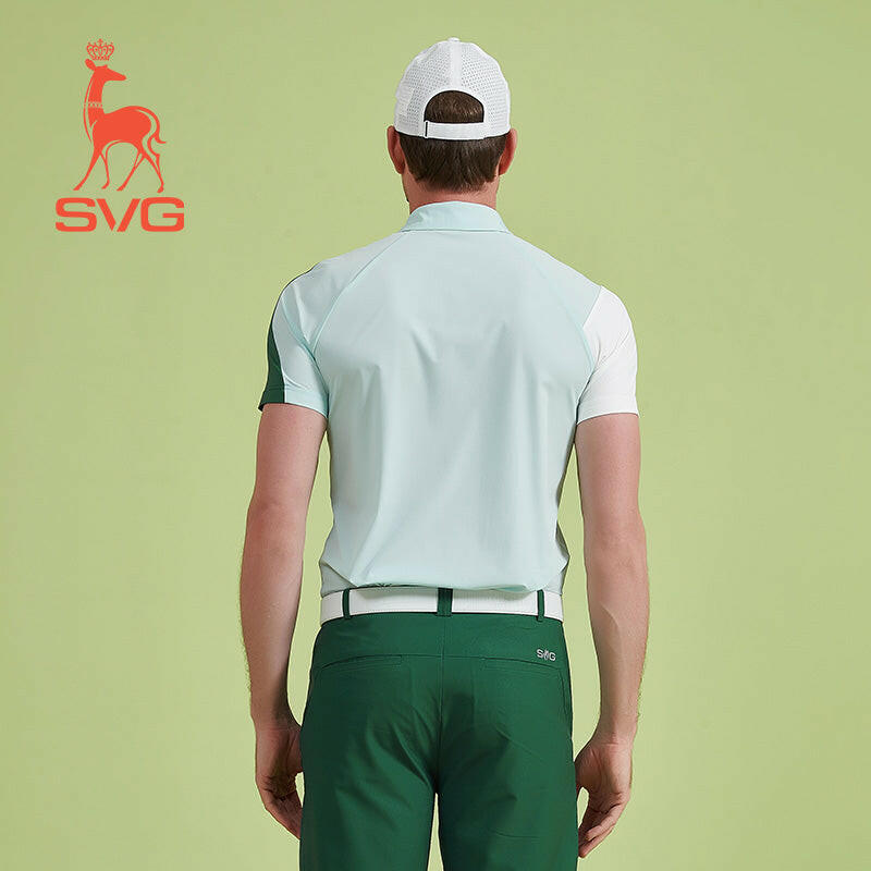 SVG Golf Men's Light Green Stitched Polo Shirt