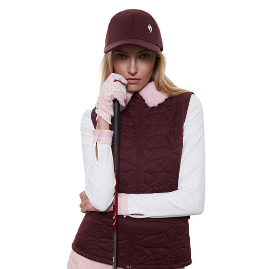 SVG Golf Women's Quilted Padded Zip-Up Collar Sport Vest