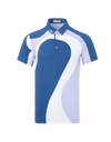 SVG Golf Men's Blue Stitched Printed Short-Sleeved Polo Shirt