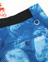 SVG Golf 23 spring and summer men's new style blue printed slim pants elastic waist sports straight pants man