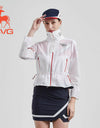 SVG Golf 23 spring and summer new women's white monogrammed trench coat stretch waist jacket