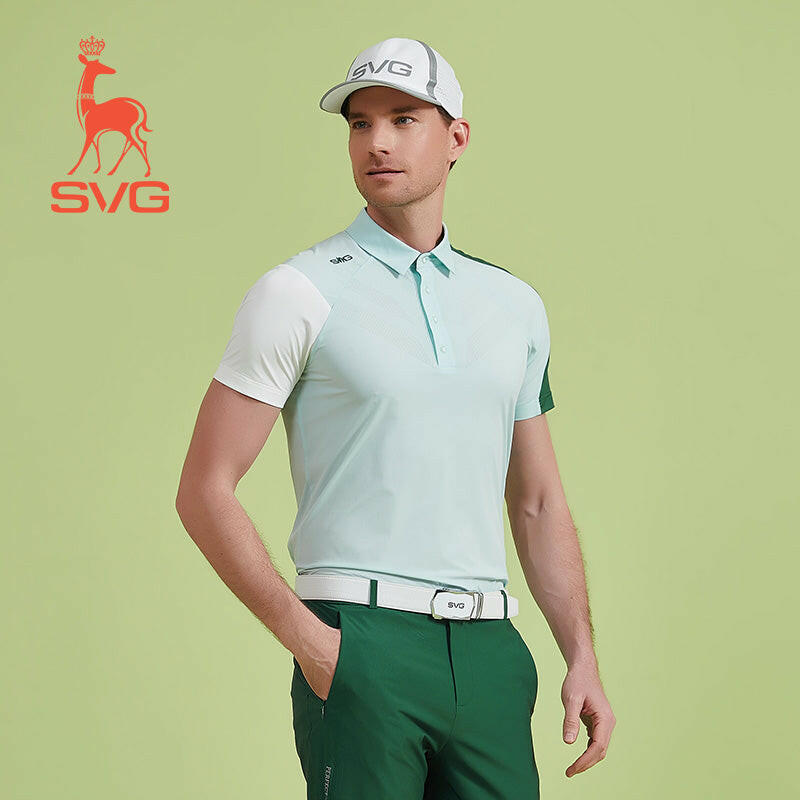 SVG Golf Men's Light Green Stitched Polo Shirt