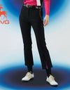 SVG Golf 23 autumn and winter women's new black high waist with 9 minute slit trousers