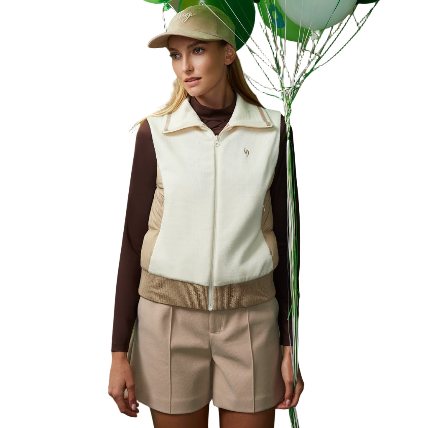 SVG Golf Women's Wool Knit Down Warm White Duck Feather Sports Vest