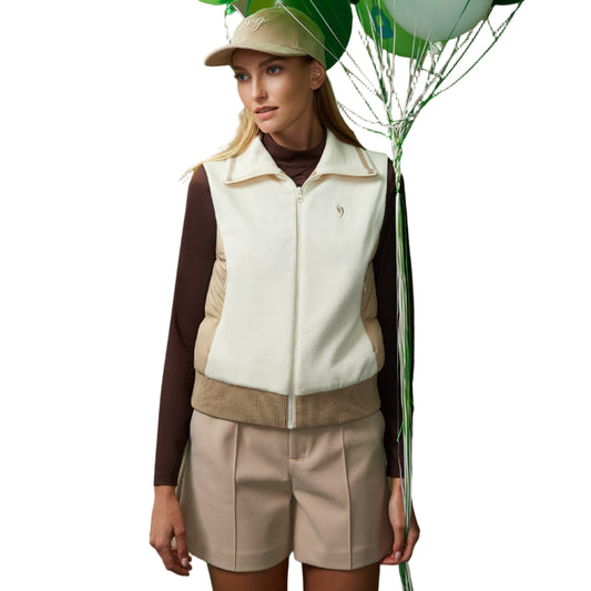 SVG Golf Women's Wool Knit Down Warm White Duck Feather Sports Vest