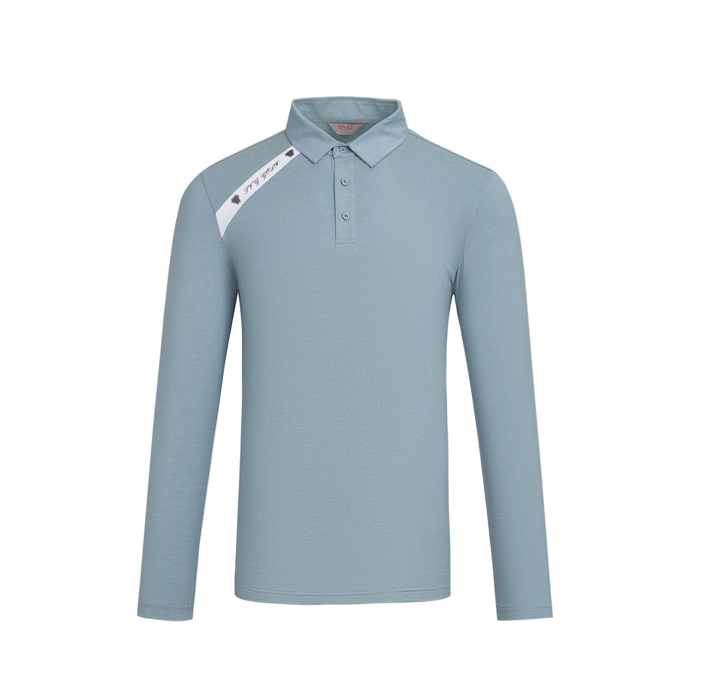 SVG Golf Men's Colorblock Zip Stand Collar Long Sleeve T-Shirt
