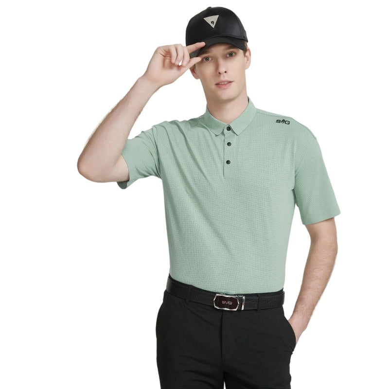 SVG Golf Men's Solid Color Polo Shirt
