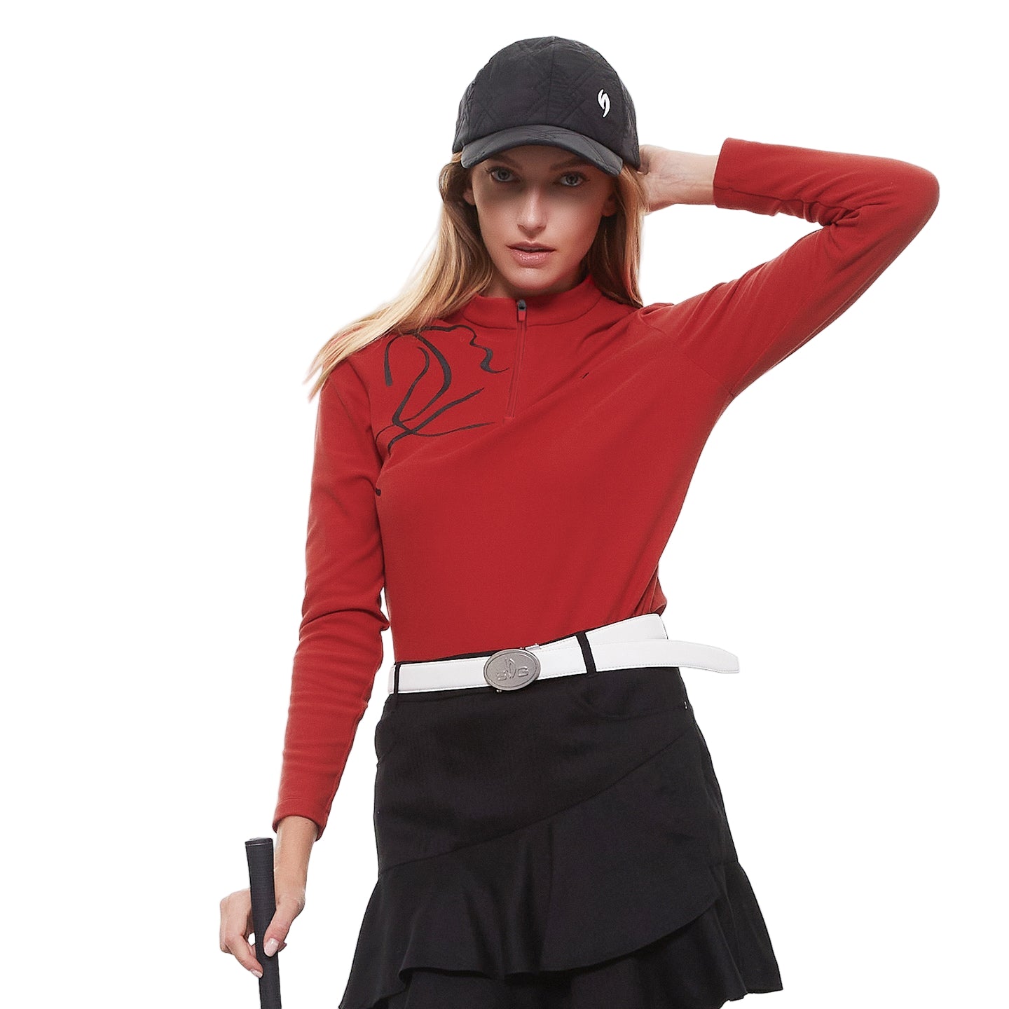 SVG Golf Women's Volcanic Rock Long Sleeve Stand Collar T-Shirt