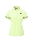 SVG Golf 23 spring/summer new women's yellow-and-green stitching short-sleeved T-shirt zipper collar jacket