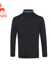 SVG Golf Men's Color Collage Printed Long-Sleeve Label Polo Shirt