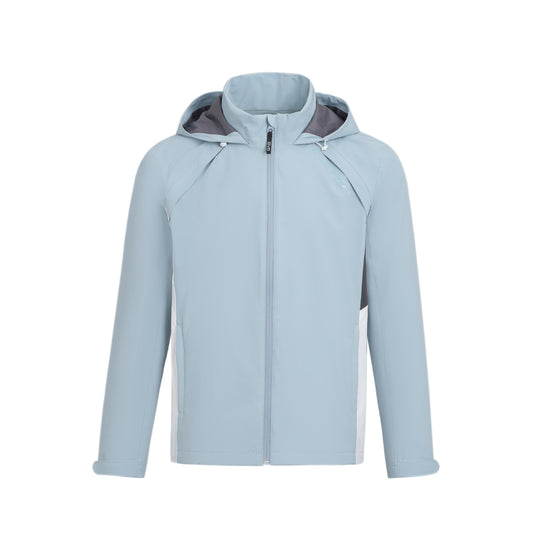 SVG Golf Men's Waterproof Navy Grey Hooded Raincoat Sport Jacket