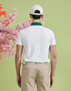 SVG Golf Men's White Printed Short-Sleeved Polo Shirt