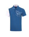 SVG Golf 23 New Spring/summer men's blue stitched short-sleeved T-shirt lapel polo shirt