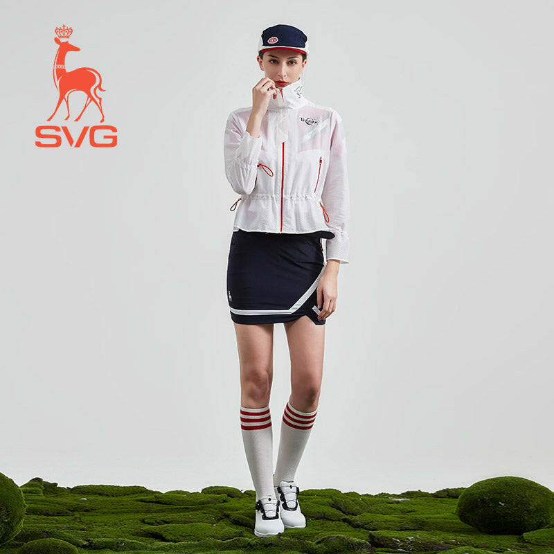 SVG Golf Women's White Stretch Waist Jacket