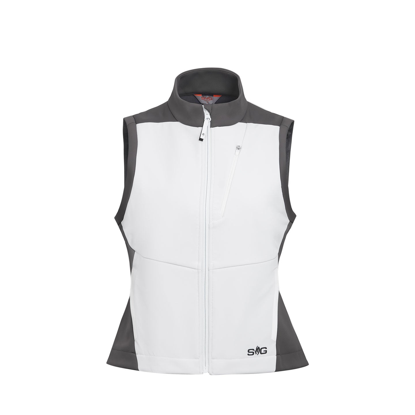 SVG Golf Women's Warm Color-blocked Zipper Stand Collar Sports Vest